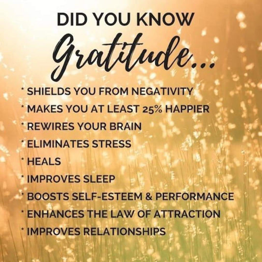 Sobriety leads to gratefulness...