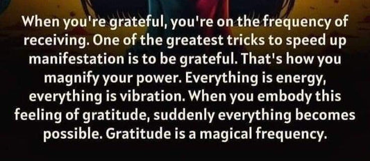 If you want greater abundance...