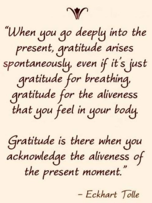 Be present...